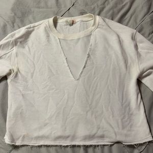 Cropped white long sleeve!!